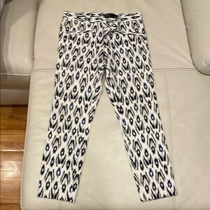 Women’s GAP pants: Black, White and Blue Pattern